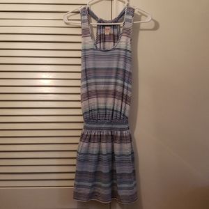 Massimo Supply Co Blue Striped Racer Dress SZ S